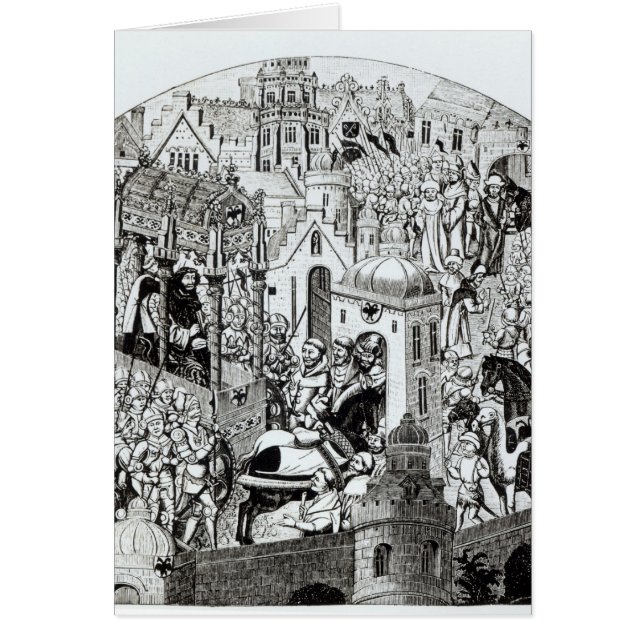 Cartão Coroação de Charlemagne na cidade de Jerusalem (Frente)