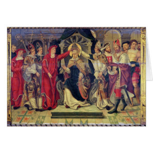Cartão Coroação do papa Celestine V em agosto de 1294