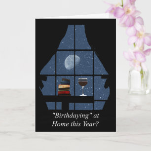 Cartão Corona Virus Social Distancing Wine Birthday