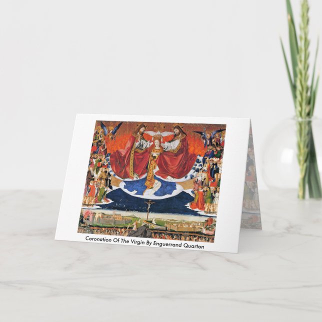 Cartão Coronação Da Virgem Por Enguerrand Quarton (Frente)