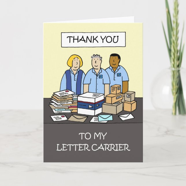 Cartão Coronavírus Obrigado à Carta Carrier. (Frente)
