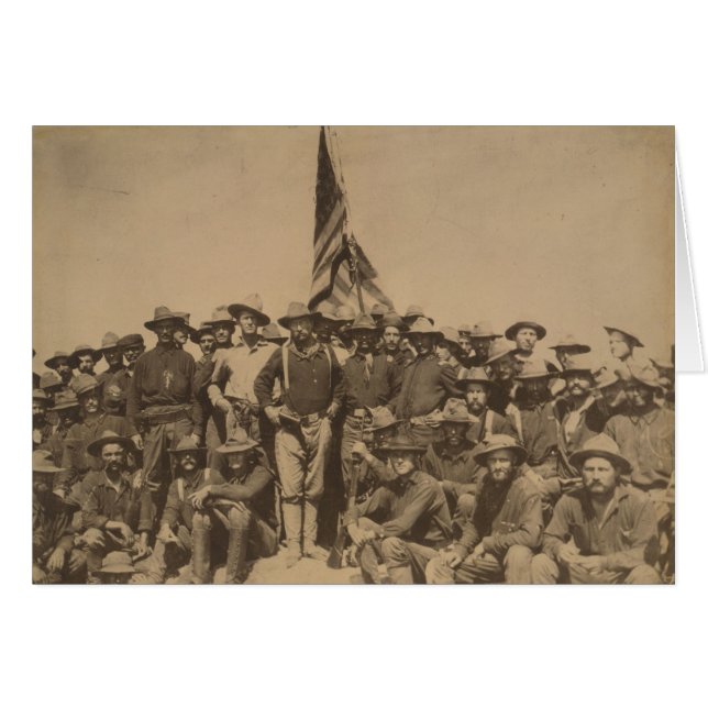 Cartão Coronel Roosevelt e seu Rough Riders (Frente Horizontal)
