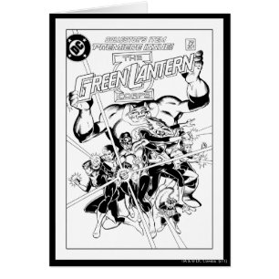 Cartão Corpo dos Lanternas Verdes, Preto e Branco