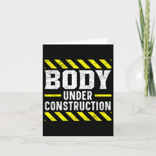 Cartão Corpo Em Construção - Construção De Criação De Bac