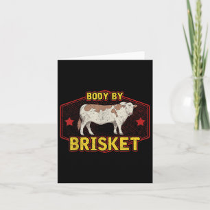 Cartão Corpo Engraçado Pelo Brisket Meat Griling Beef Bar