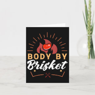 Cartão Corpo por Churrasco Funny Funny Fumador Barbecue P
