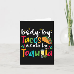 Cartão Corpo Por Tacos Boca Por Beber Tequila Cinco De Ma