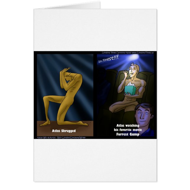 Cartão Corre, Atlas Funciona Engraçados Presentes Camiset (Frente)