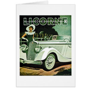 Cartão Corre-La Licorne - propaganda do vintage