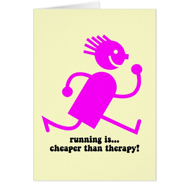 Cartão Corredor engraçado (Frente)