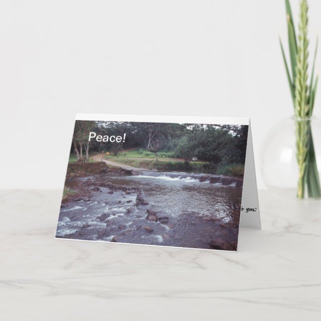 Cartão Córrego de Notecard Havaí da paz (Frente)