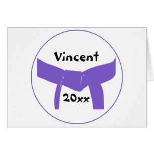 Cartão Correia do roxo das artes marciais