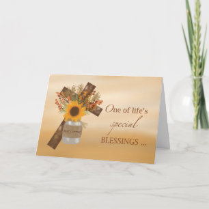 Cartão Correio e bênção cruzada no Vase de Ação de Graças