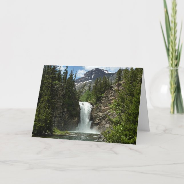 Cartão Correndo as cataratas de Águia no Parque Nacional  (Frente)