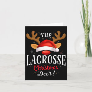 Cartão Correspondência da Família Lacrosse Christmas Deer