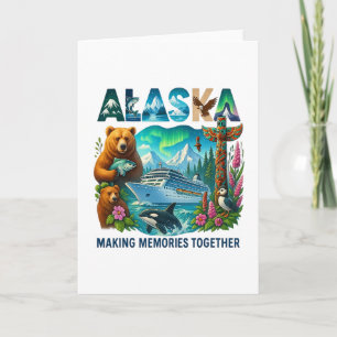 Cartão Correspondência Família Amigos E Grupo Alaskan Ala