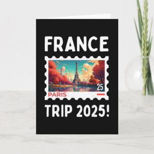 Cartão Correspondência Viagem à França 2025 Torre Eiffel