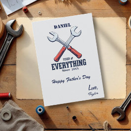 Cartão Corretor de Tudo Desde | Dia de os pais Personaliz