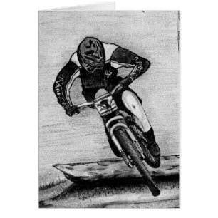 Cartão Corrida de bicicleta de montanha