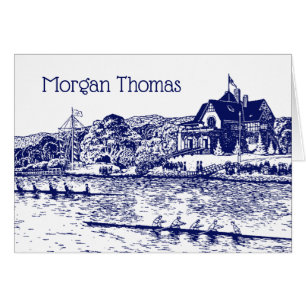 Cartão Corridas De Tripulantes Com Azul De Banheiro