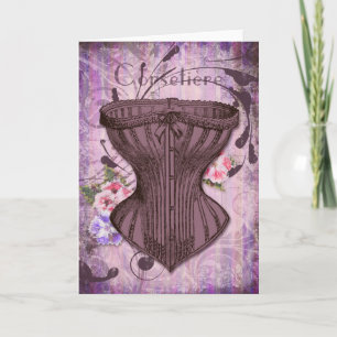 Cartão Corsetiere I Corset illustration greeting card