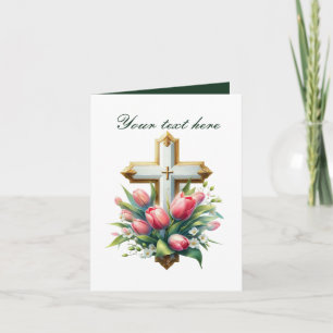 Cartão Corta-Corte com rosas personalizáveis