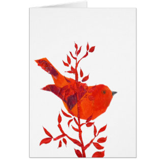 Cartão Cortador e Pássaro Vermelho Mais Correto do planet