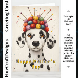 Cartão Cortando Cachorro Dalmático, Matriz Personalizada 