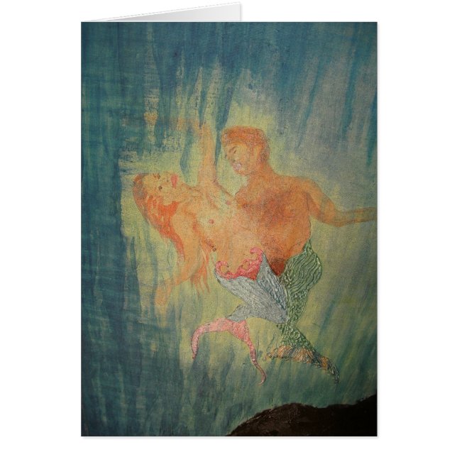 Cartão Cortar sereia (Frente)