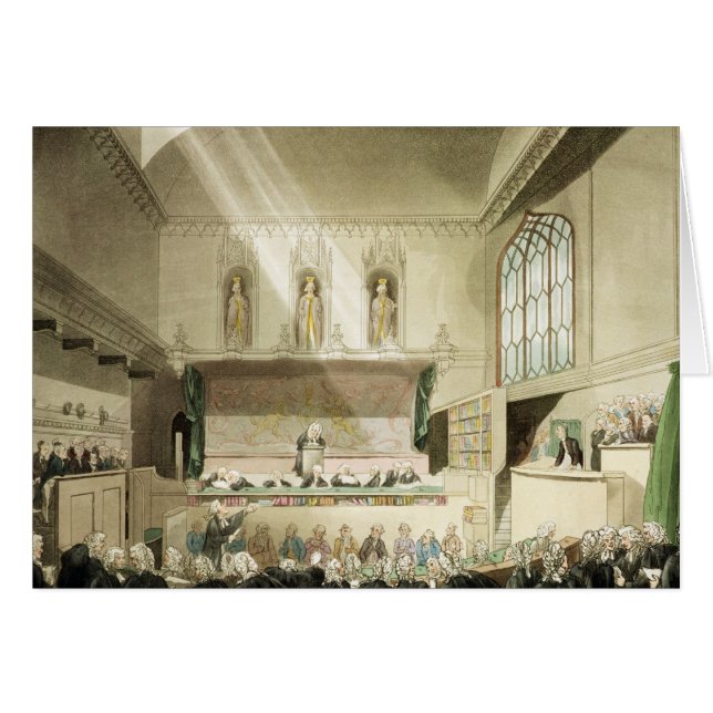 Cartão Corte do Banco do rei, Westminster Hall (Frente Horizontal)