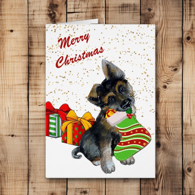 Cartão Corte e estoque do German shepherd (Criador carregado)