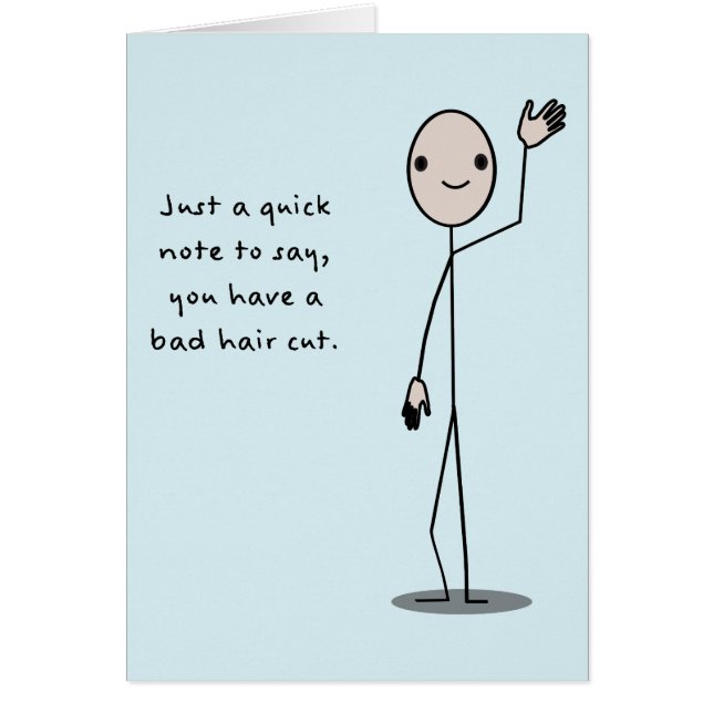 Cartão Corte mau do cabelo (Frente)