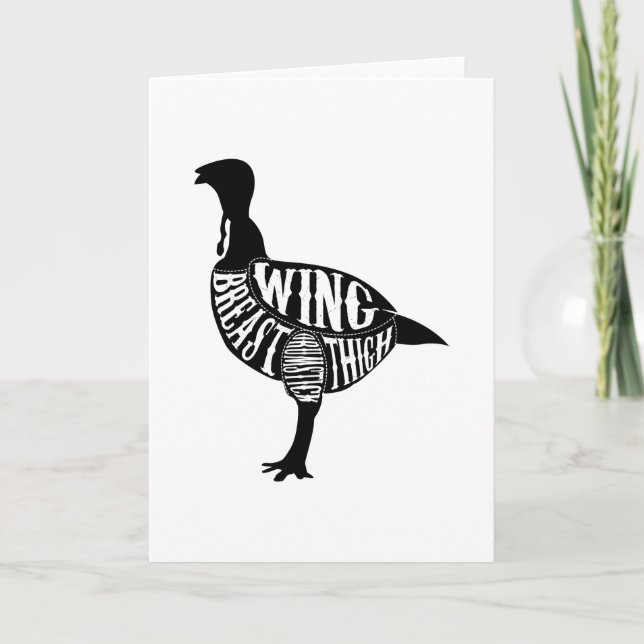 Cartão Cortes de Carne de Peru Frios Açougue (Frente)