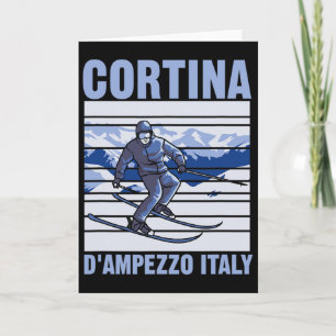 Cartão Cortina D'ampezzo Itália Esqui