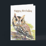 Cartão Coruja bonito de insulto, pássaro engraçado,<br><div class="desc">Saiba alguém que pode tomar um insulto sobre sua sabedoria</div>