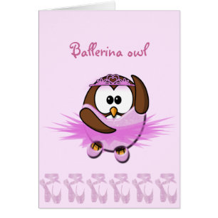 Cartão Coruja-de-ballerina - relva