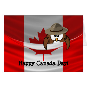 Cartão Coruja de dia de Canadá