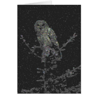 Cartão Coruja de noite