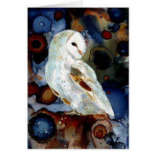 Cartão Coruja de noite