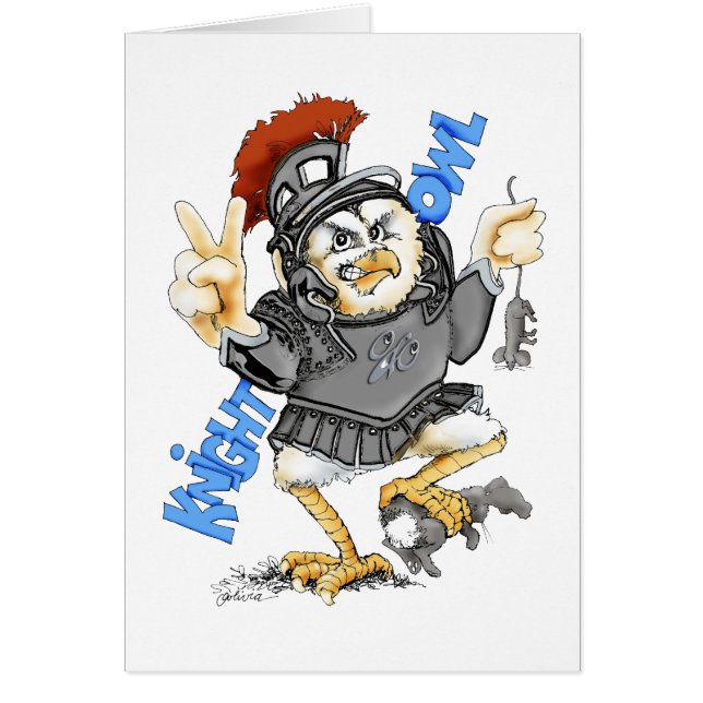 Cartão Coruja do cavaleiro (Frente)