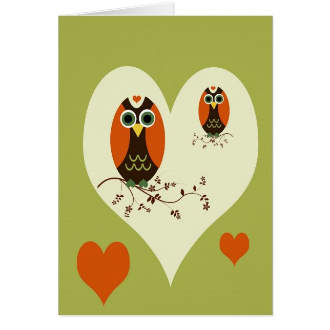 Cartão Coruja meu coração (Frente)