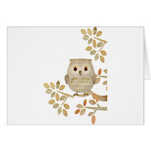 Cartão Coruja musical da árvore