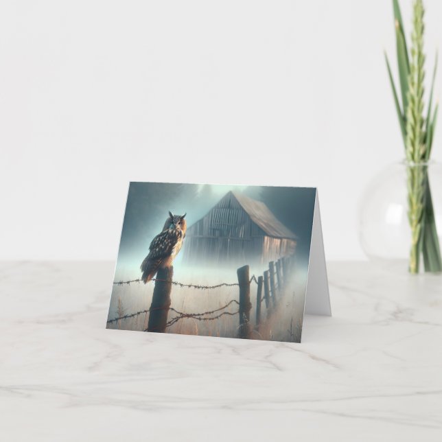 Cartão Coruja no Posto de Cerca do País (Frente)