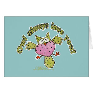 Cartão Coruja Sempre Te Ama!