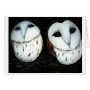 Cartão corujas clachnaharry do bebê das pedras
