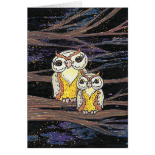 Cartão Corujas da mãe e do Bub