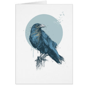 Cartão Corvo azul