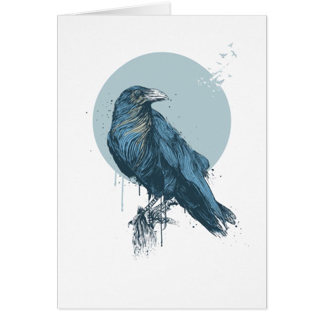 Cartão Corvo azul (Frente)