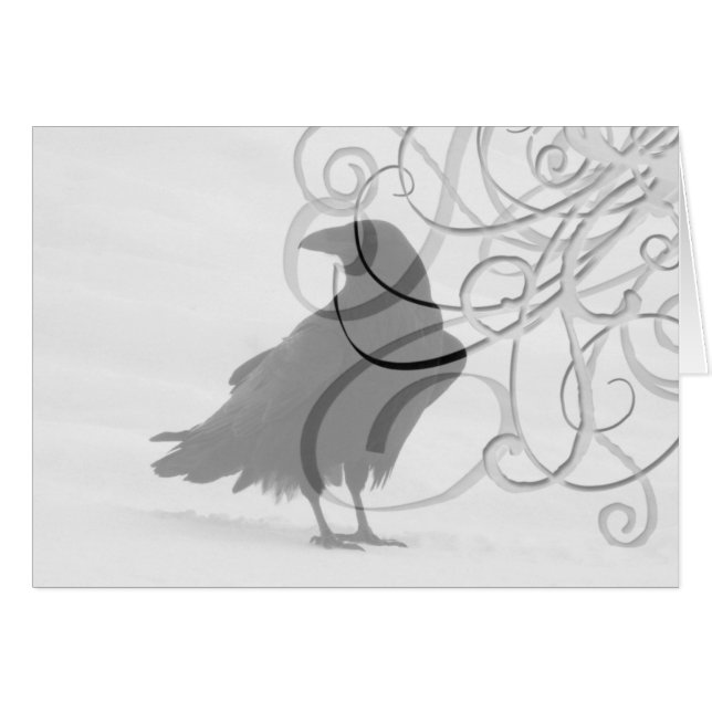 Cartão Corvo orgulhoso (Frente Horizontal)