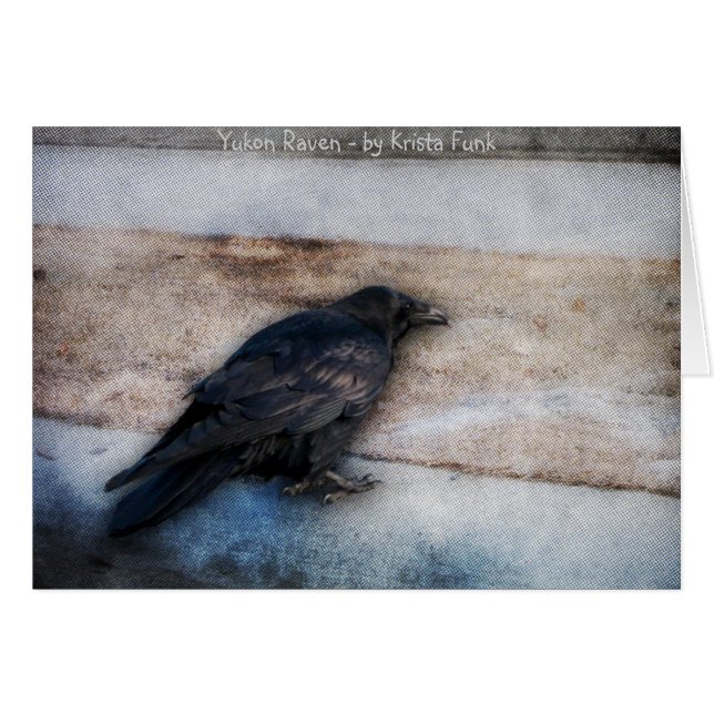 Cartão Corvo que compete a tira (Frente Horizontal)